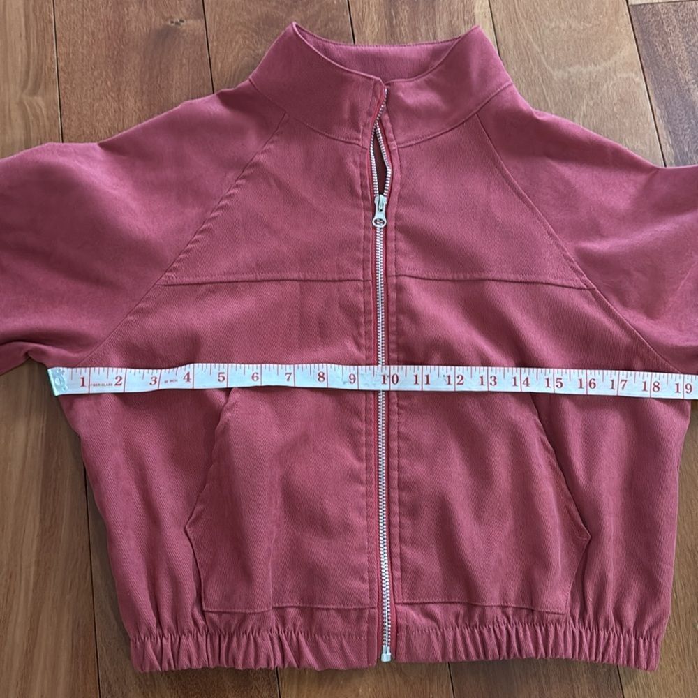 ROMWE Raspberry‎ Cropped Bomber Zip Up Jacker Size S - Picture 4 of 9